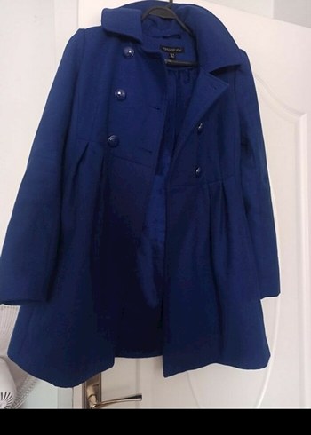 Çift Düğmeli Lacivert Kaban - Görsel 2