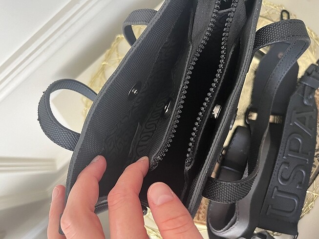 Us Polo siyah çanta yeni - Görsel 2