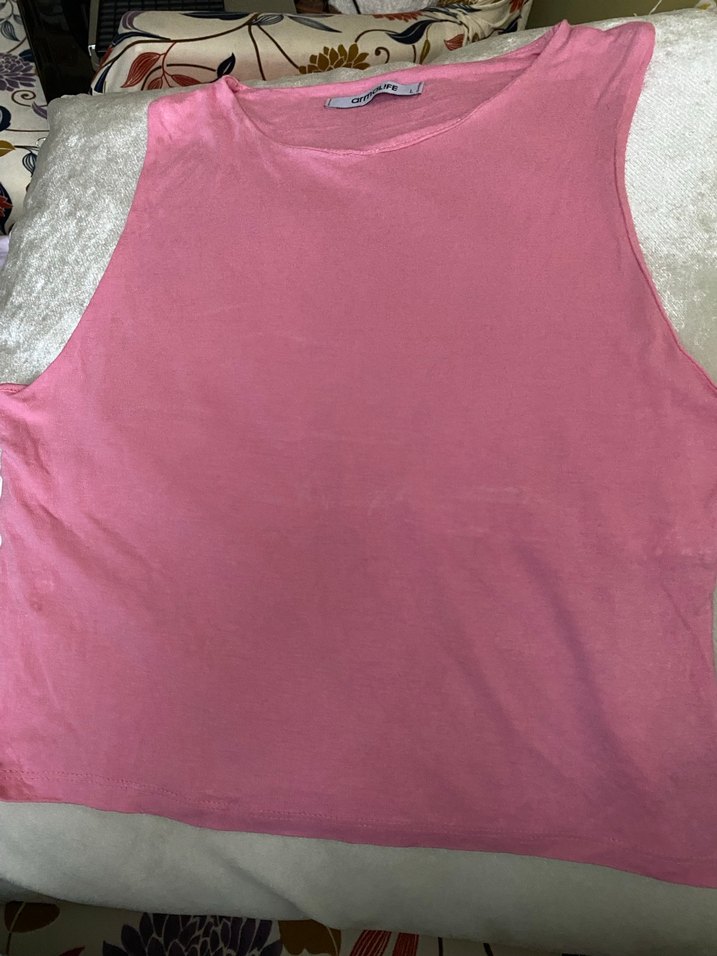 Pembe Basic Kolsuz Salaş Atlet - Görsel 3