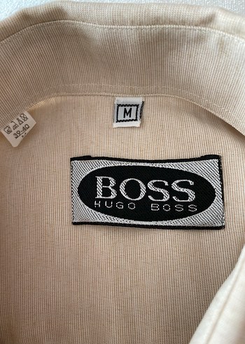 Bej Kısa Kollu BOSS Keten Gömlek - Görsel 2