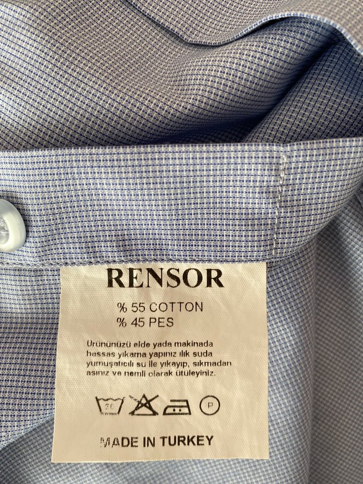 Mavi Kısa Kollu Erkek Gömlek - Görsel 3