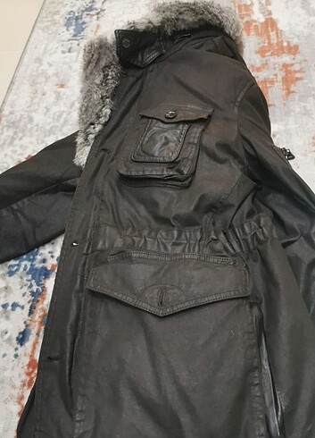 Lempelius tam boy tavşan kurk kaban mont - Görsel 3