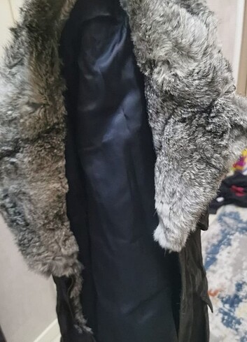 Lempelius tam boy tavşan kurk kaban mont - Görsel 7