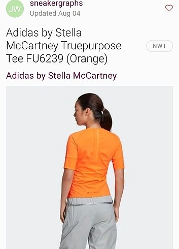 xs Beden kırmızı Renk Adidas Stella McCartney Tshirt
