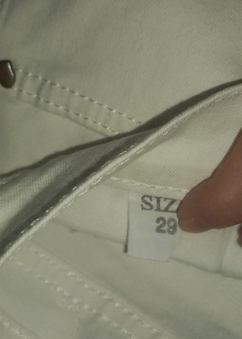 Beyaz İspanyol paça pantolon - Görsel 5