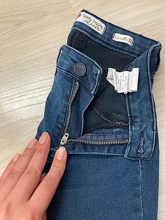 Koton Koton yüksek bel koyu lacivert jean Pantalon