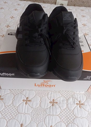 43 Beden Lutton 057 Erkek Siyah Sneaker Spor Ayakkabı