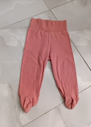 3-6 Ay Beden Kız Çocuk Pamuklu patikli pantolon