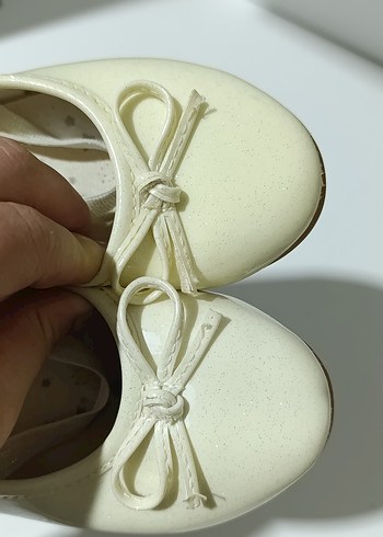 Kız Çocuk Beyaz Fiyonklu Babet Ayakkabı - Görsel 8