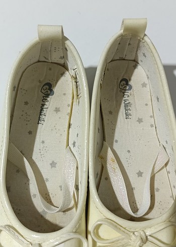 Kız Çocuk Beyaz Fiyonklu Babet Ayakkabı - Görsel 5