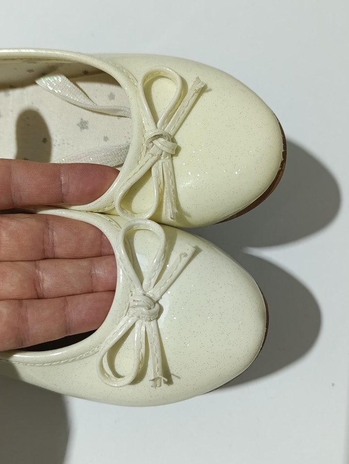 Kız Çocuk Beyaz Fiyonklu Babet Ayakkabı - Görsel 2