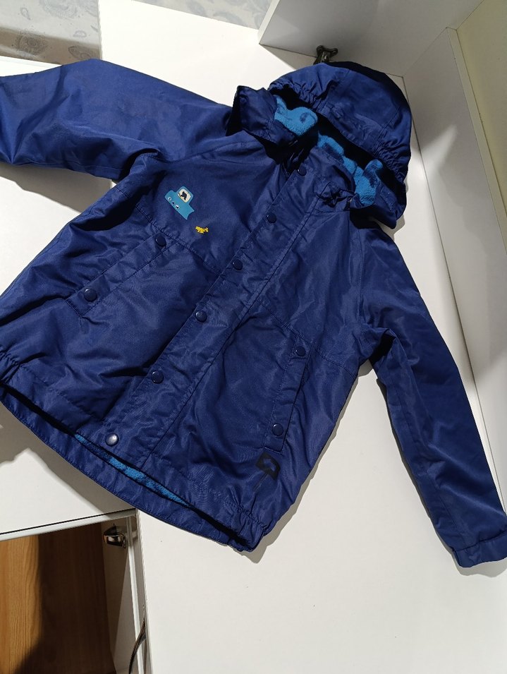 Erkek Çocuk Lacivert Düğmeli mont yağmurluk - Görsel 2