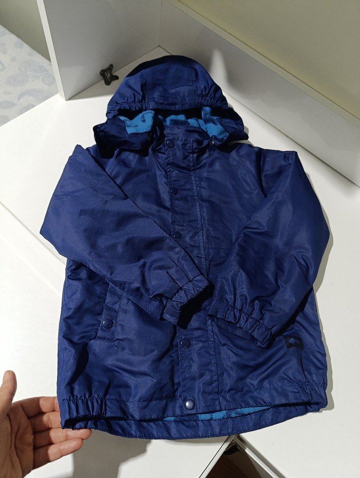 Erkek Çocuk Lacivert Düğmeli mont yağmurluk - Görsel 5