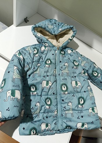 Mavi Desenli Erkek Bebek Montu - Görsel 5