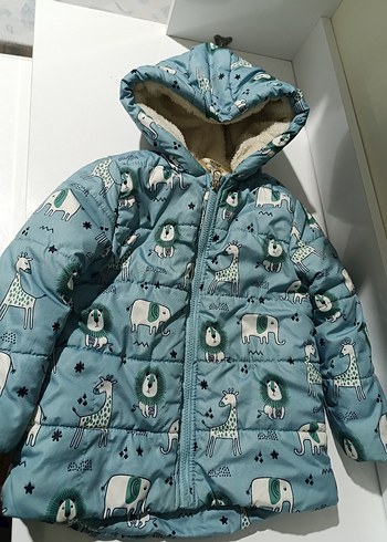 Mavi Desenli Erkek Bebek Montu - Görsel 4