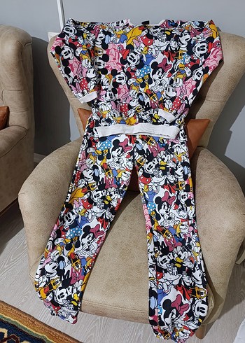 Renkli Baskılı Disney Kız Eşofman Takımı - Görsel 3