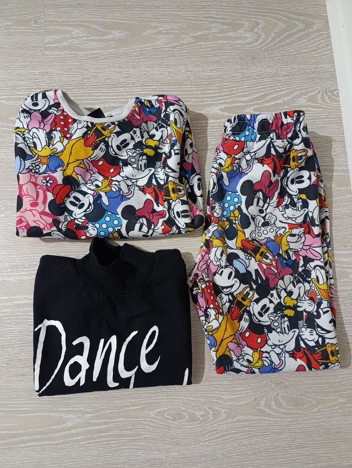 Renkli Baskılı Disney Kız Eşofman Takımı - Görsel 2