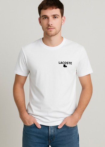 Lacoste Beyaz Pamuklu Erkek Tişört