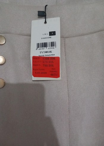 Tiffany Tomato Düğmeli Bej Kadın Süet Kumaş Pantolon
