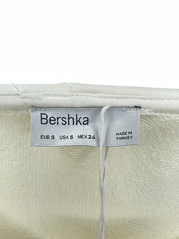 s Beden beyaz Renk Bershka Sweatshirt %70 İndirimli.