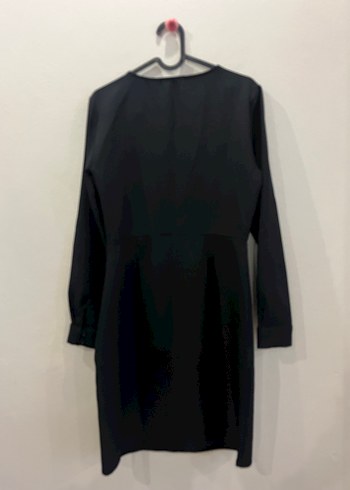 Siyah Midi Uzun Kollu Elbise - Görsel 3