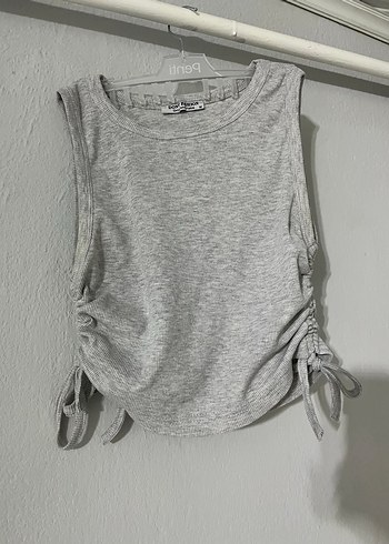 Gri  Kolsuz Yüksek Yakalı Atlet - Görsel 3