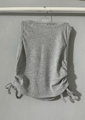 Gri  Kolsuz Yüksek Yakalı Atlet - Görsel 2