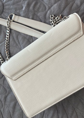Beymen Club Zincir Detaylı Beyaz Deri Çanta - Görsel 6
