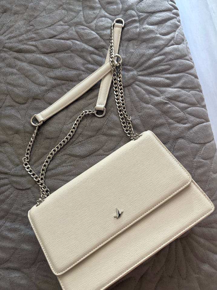 Beymen Club Zincir Detaylı Beyaz Deri Çanta - Görsel 5
