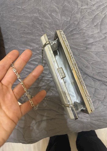 Boncuk İşlemeli Altın Kadın Portföy Çanta - Görsel 3