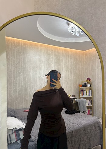 Kahverengi bluz - Görsel 3