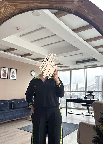 Urban beat 
Kadın Siyah Spor Takım Yüksek Yakalı Fermuarlı - Görsel 4