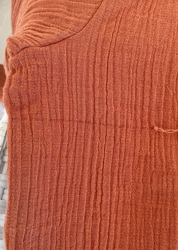 Tarçın Renkli Kadın Keten Takım - Görsel 4