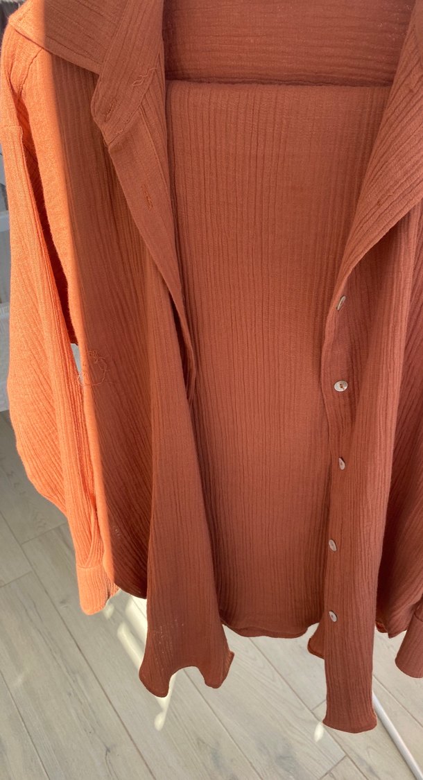 Tarçın Renkli Kadın Keten Takım - Görsel 3