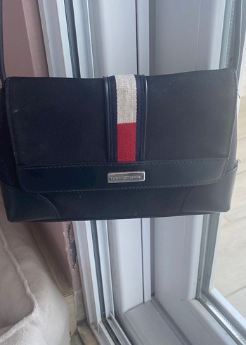 Siyah Süet Çizgili Kemerli Kadın Çanta - Görsel 2