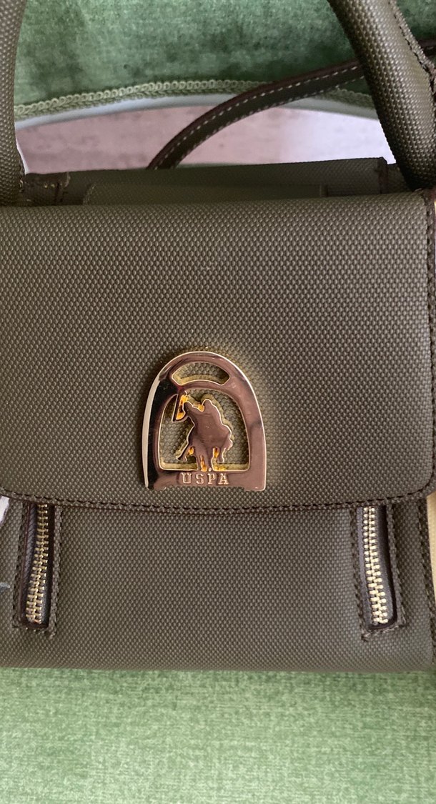 Kahverengi Baskılı Deri Kadın Çanta - Görsel 2