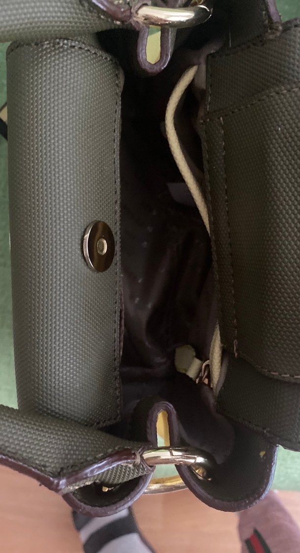 Kahverengi Baskılı Deri Kadın Çanta - Görsel 3