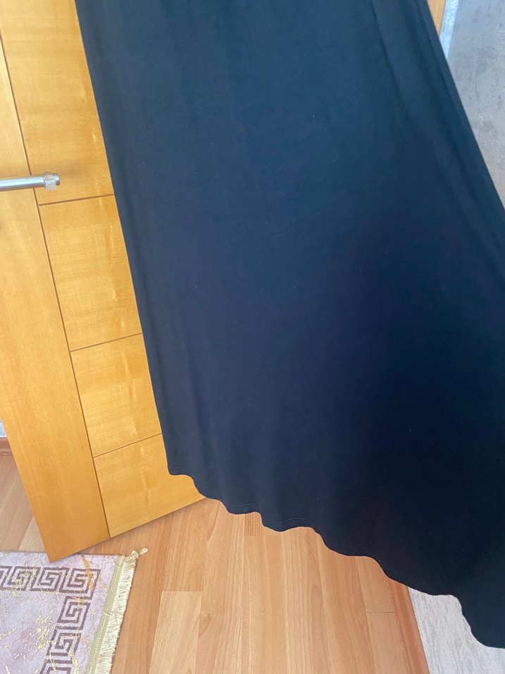 Siyah Uzun Kolsuz Goth Elbise okçu marka - Görsel 3