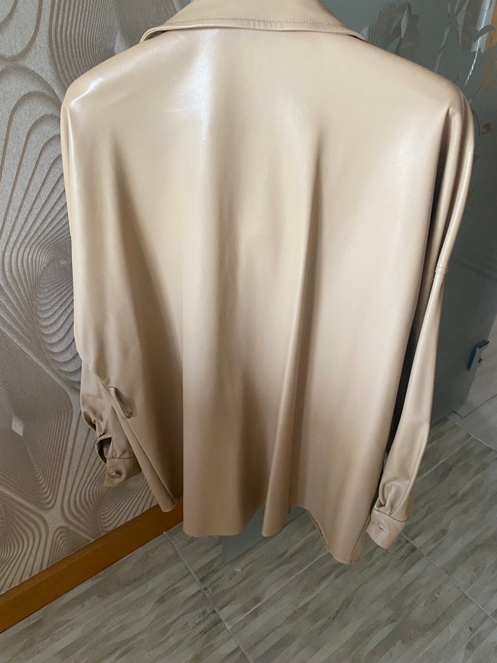 Deri görünümlü gömlek - Görsel 5