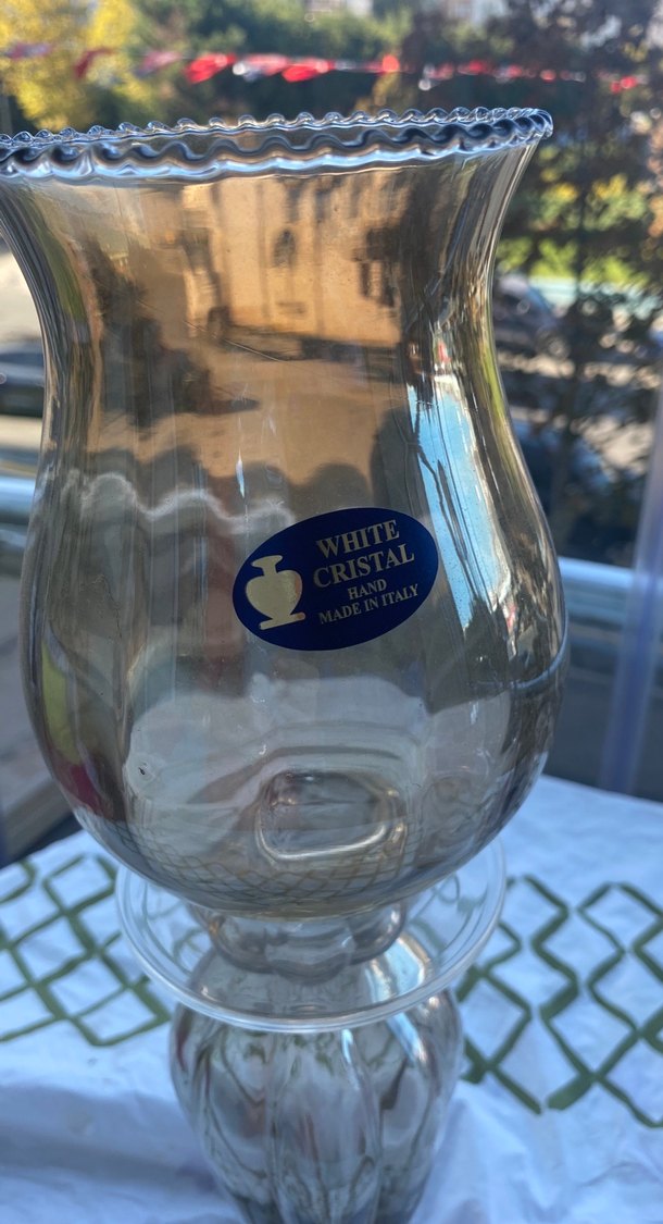 Beyaz Cam Mumluk capotimonte - Görsel 3