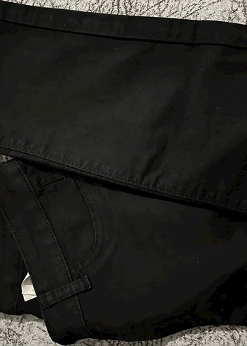 Düğmeli Siyah Kadın Skinny Pantolon - Görsel 2