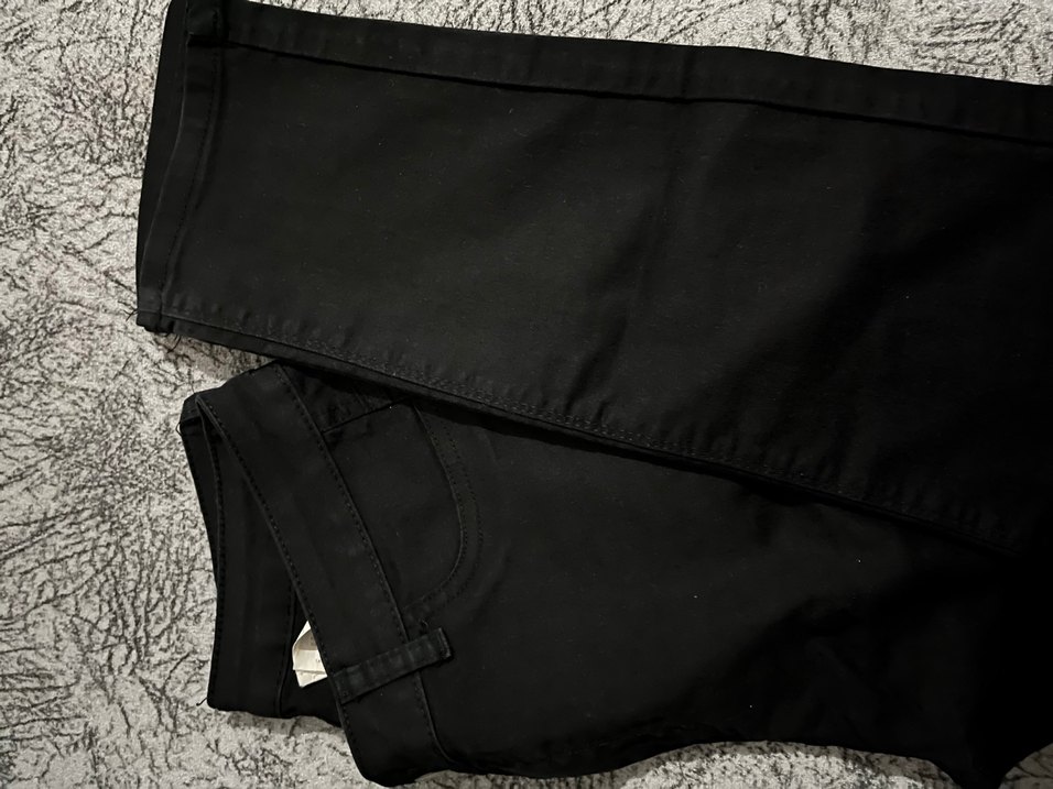 Düğmeli Siyah Kadın Skinny Pantolon - Görsel 2