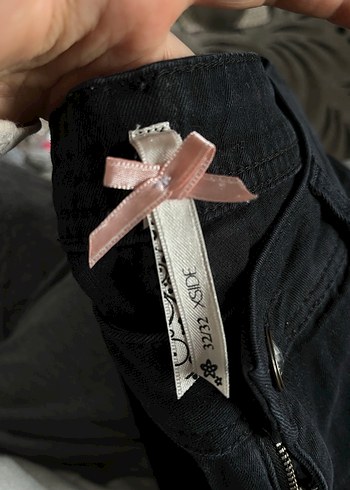 Taşlı Siyah Kadın Jean - Görsel 4