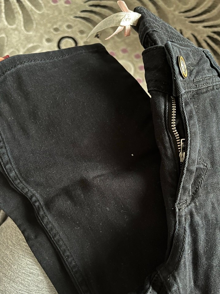 Taşlı Siyah Kadın Jean - Görsel 3