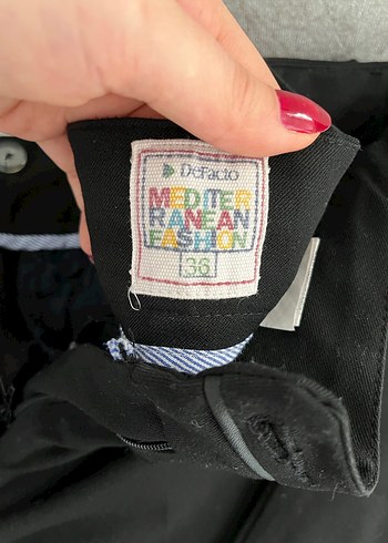 Kadın Siyah Kumaş Pantolon - Görsel 2