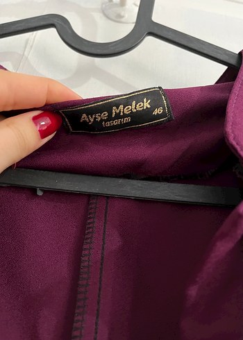 Bordo İşlemeli Uzun Bohem Pardesü - Görsel 3