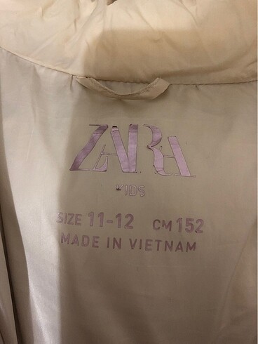 11-12 Yaş Beden zara mont