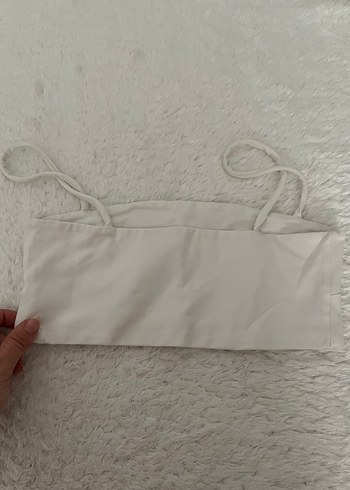 s Beden beyaz Renk Bej Mini Bohem Tül Detaylı Bralet