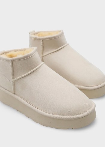 Capone Outfitters Bej Süet Ugg - Görsel 2