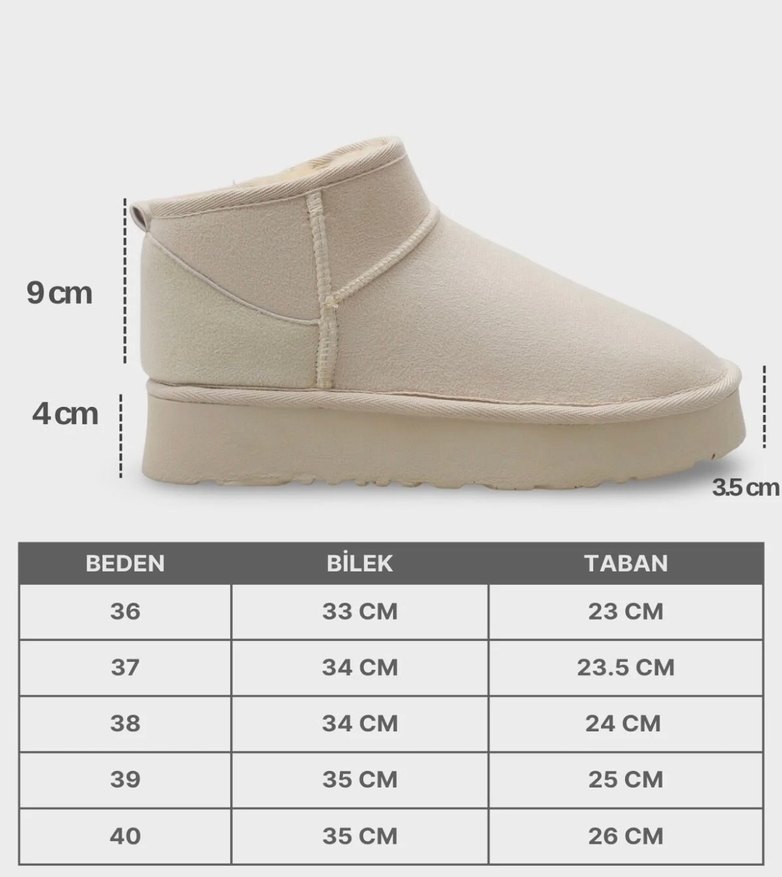 Capone Outfitters Bej Süet Ugg - Görsel 4